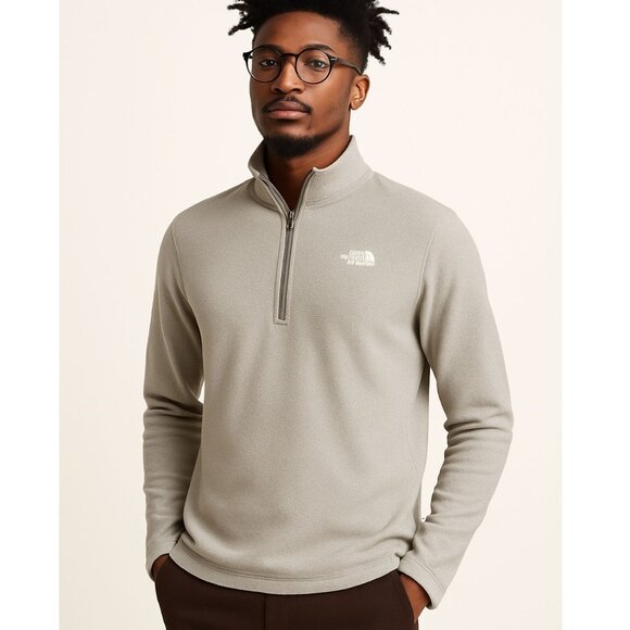 The North Face Men's Large Gray Quarter Zip Pullover Fleece NF0A3VR1DYX - Picture 1 of 7